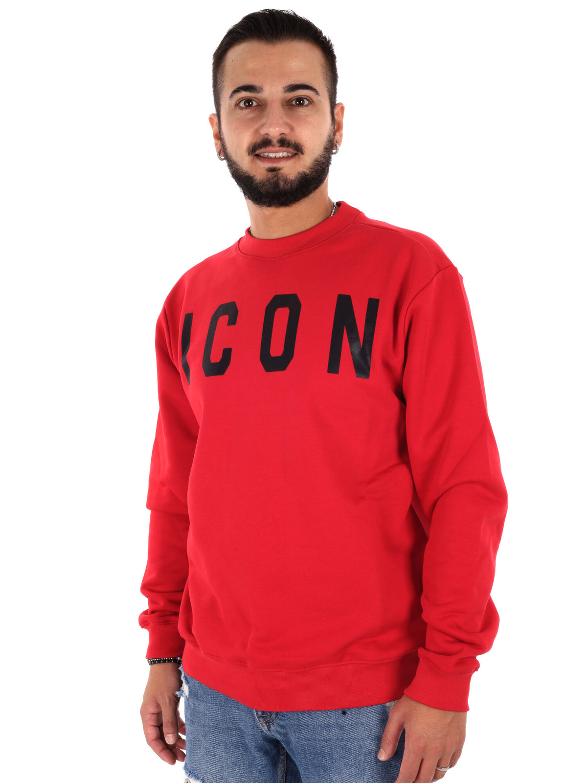 Icon IUF008C Rosso, felpa da uomo multicolore