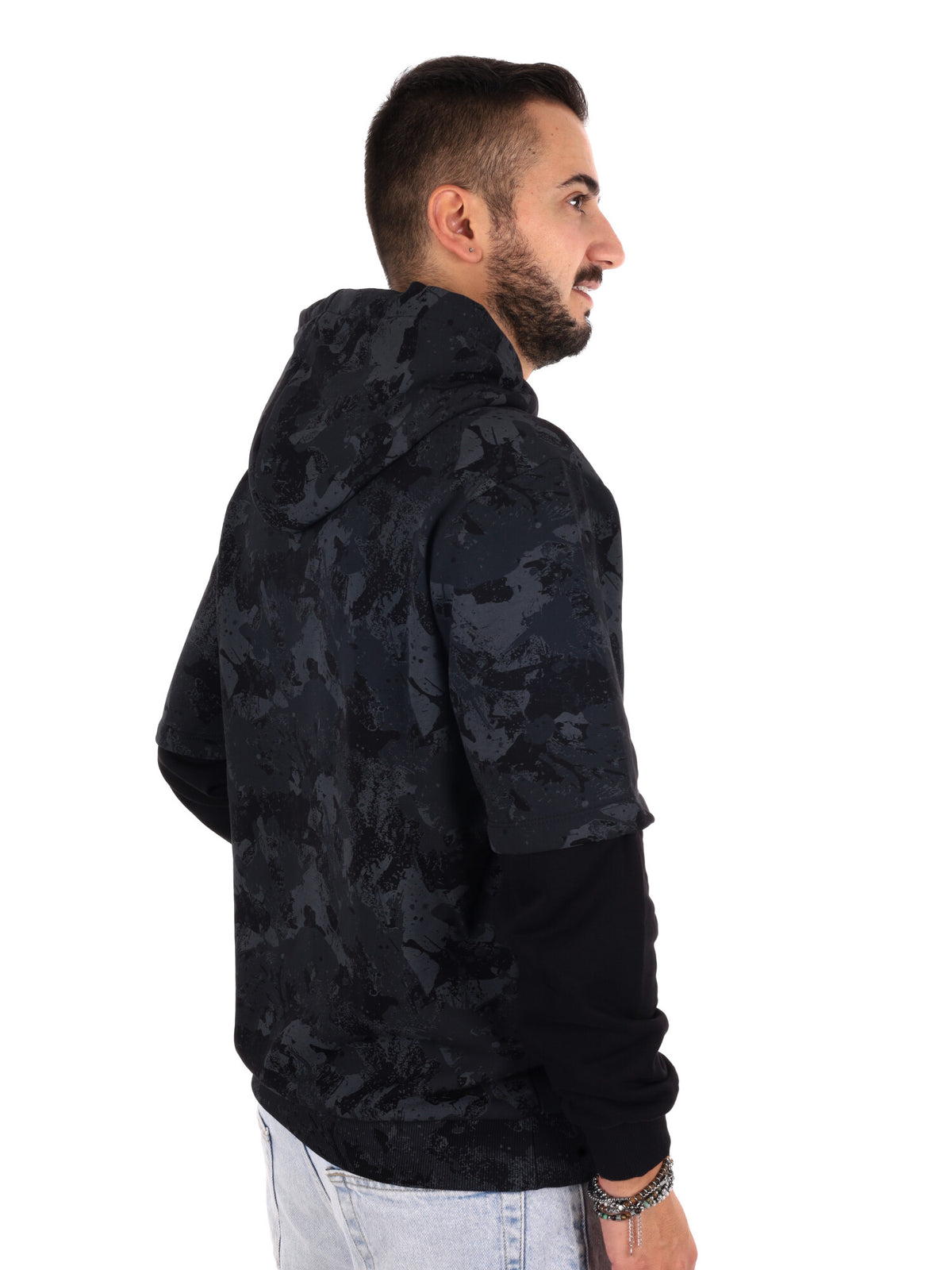 Icon IUF040 Nero, felpa da uomo nera