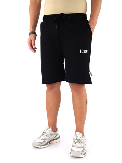 Shorts uomo Icon in nero, essenziale e versatile