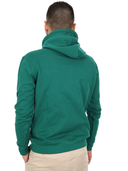 Felpa da uomo Icon verde con cappuccio e ricamo logo