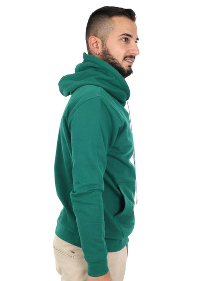 Felpa da uomo Icon verde con cappuccio e ricamo logo