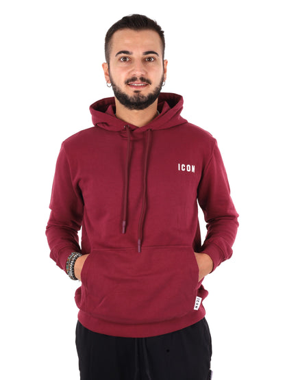 Icon Iupref006 Bordo, felpa da uomo bordeaux