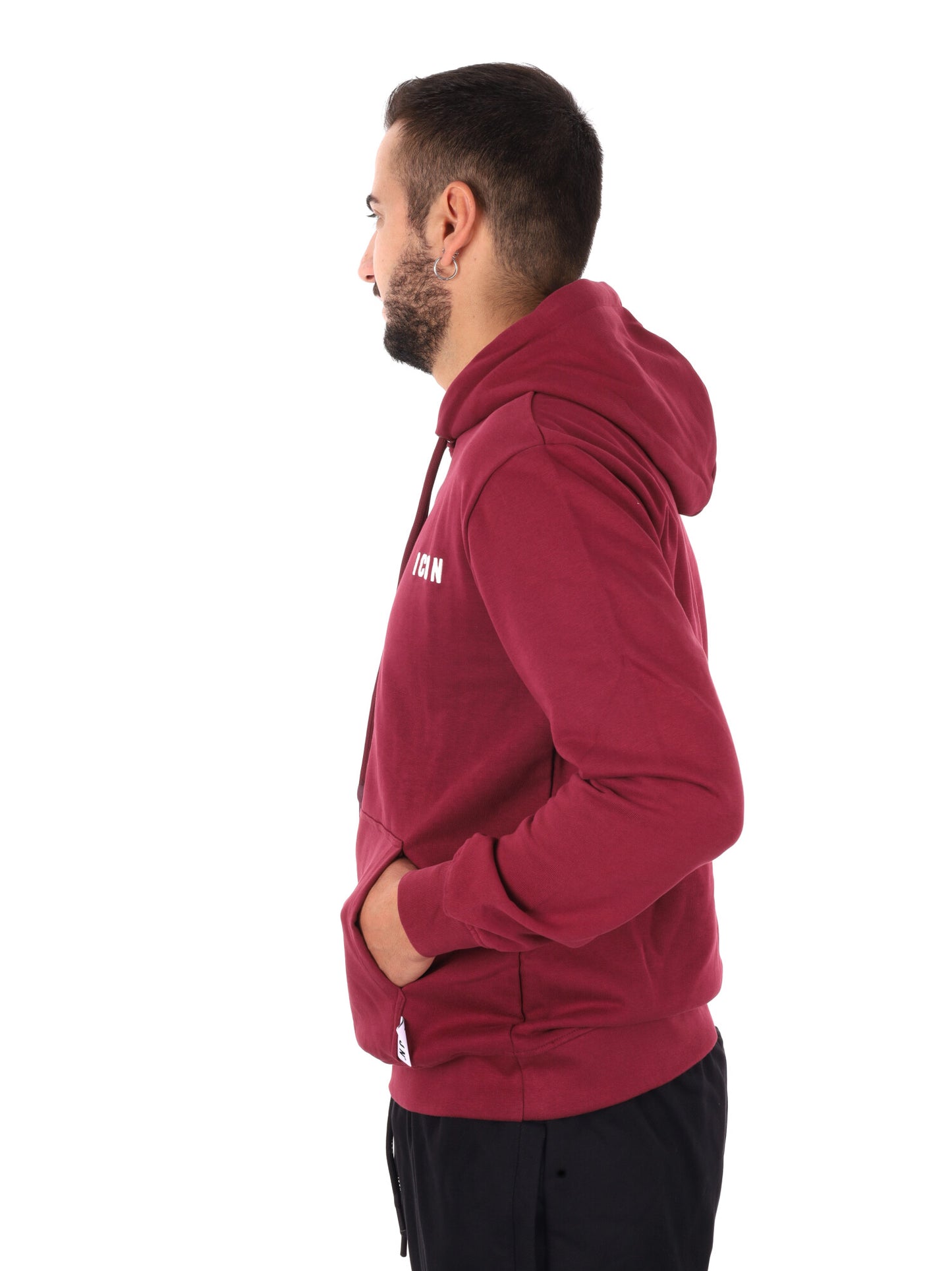 Icon Iupref006 Bordo, felpa da uomo bordeaux