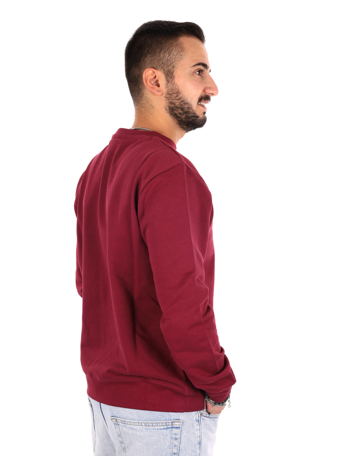 Icon IUPREF007 Bordo, felpa da uomo bordeaux