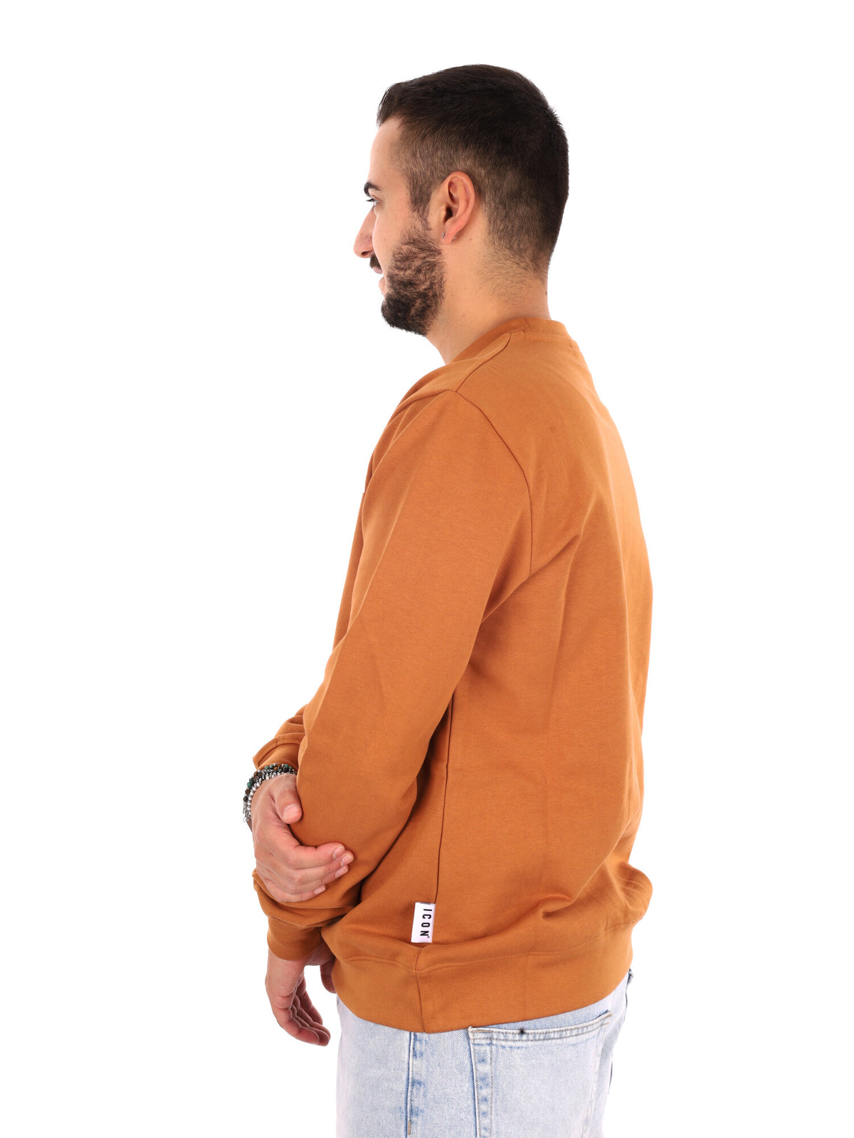 Icon Felpa Giro Ft, felpa da uomo beige