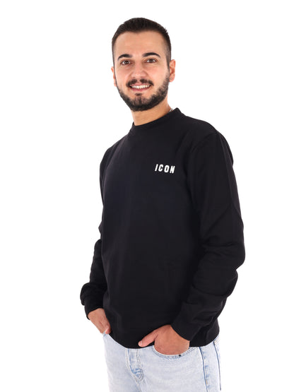 Icon IUPREF007, felpa da uomo nera