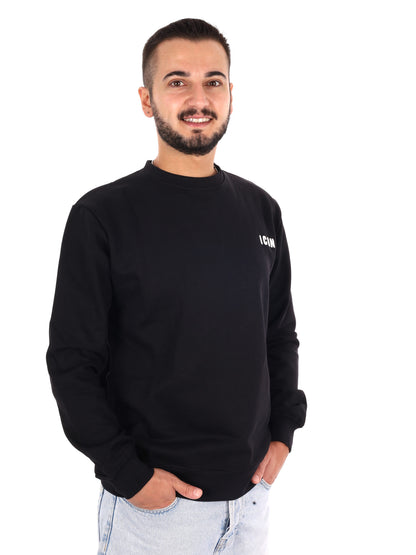 Icon IUPREF007, felpa da uomo nera