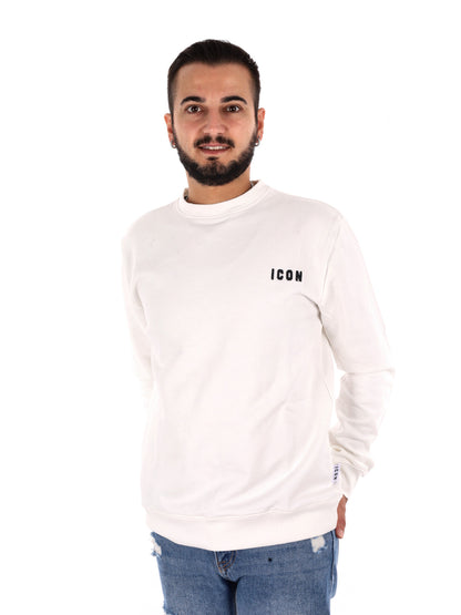Icon Felpa Giro Ft, felpa da uomo panna