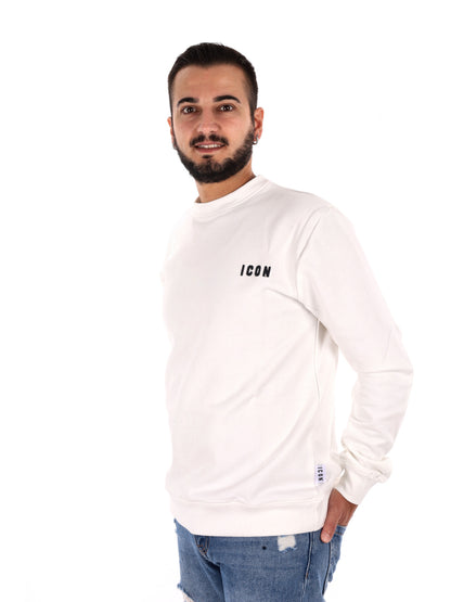 Icon Felpa Giro Ft, felpa da uomo panna