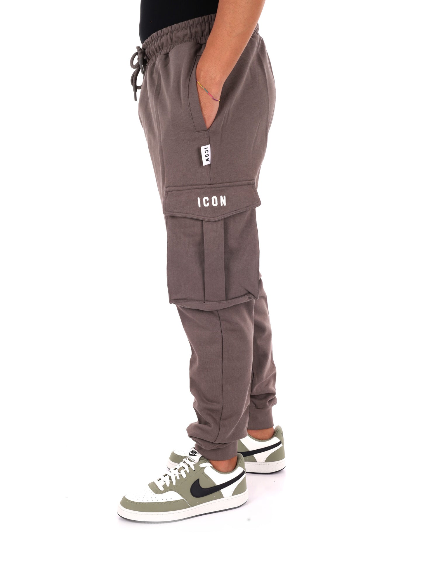 Icon Panta Cargo Ft, pantalone da uomo grigio
