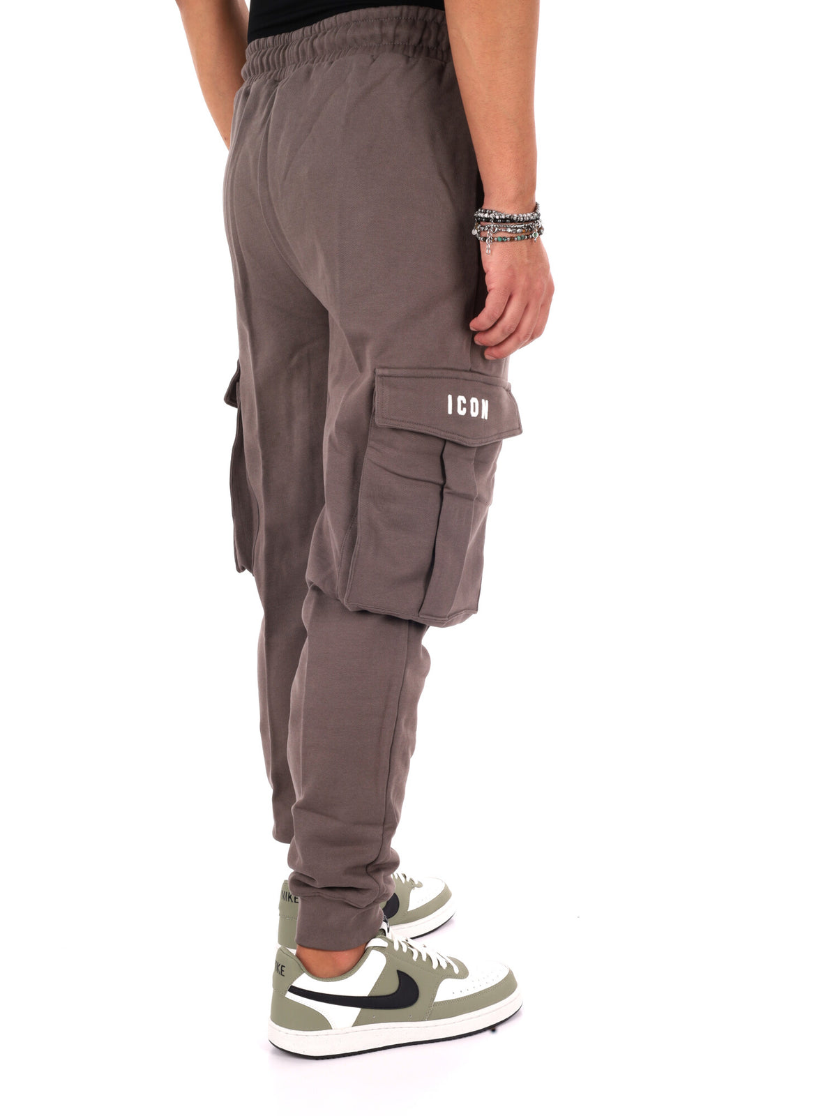Icon Panta Cargo Ft, pantalone da uomo grigio