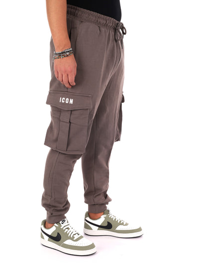 Icon Panta Cargo Ft, pantalone da uomo grigio