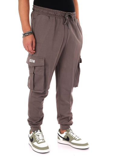 Icon Panta Cargo Ft, pantalone da uomo grigio