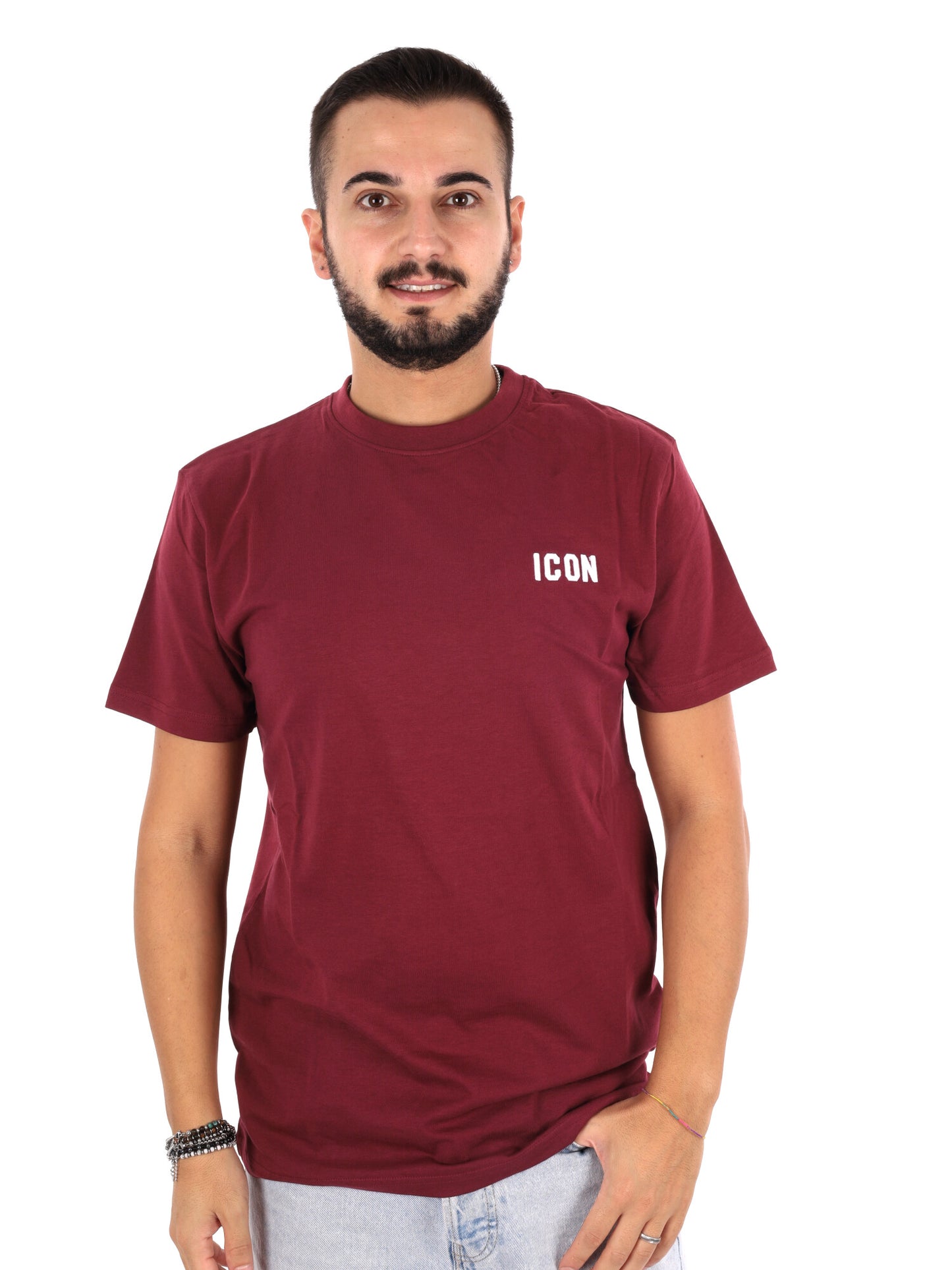 Icon Iupret002 Bordo, t-shirt maniche corte da uomo bordeaux