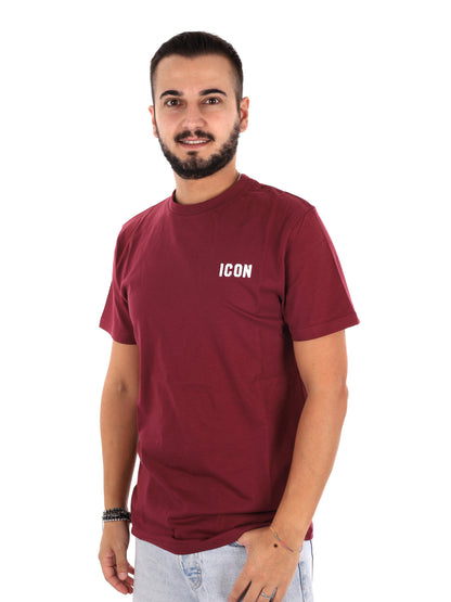 Icon Iupret002 Bordo, t-shirt maniche corte da uomo bordeaux
