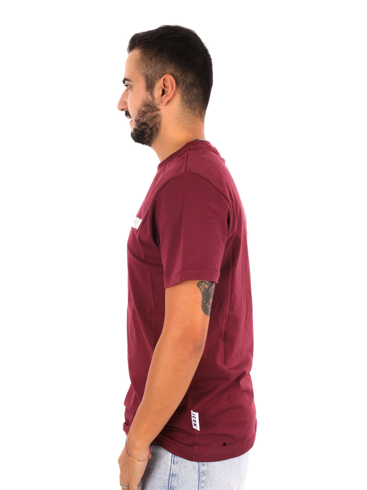 Icon Iupret002 Bordo, t-shirt maniche corte da uomo bordeaux