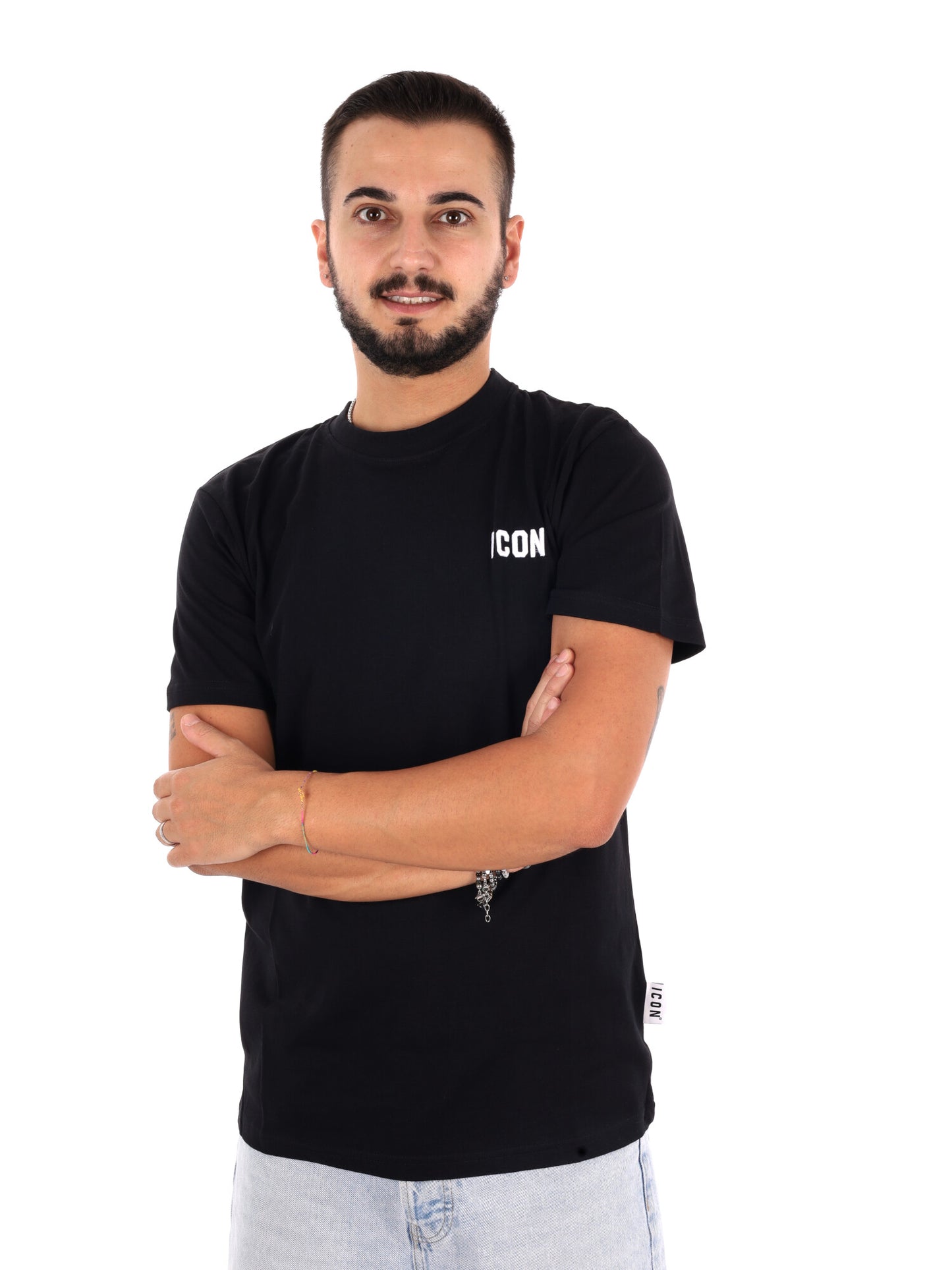 Icon IUPRET002, t-shirt da uomo nera