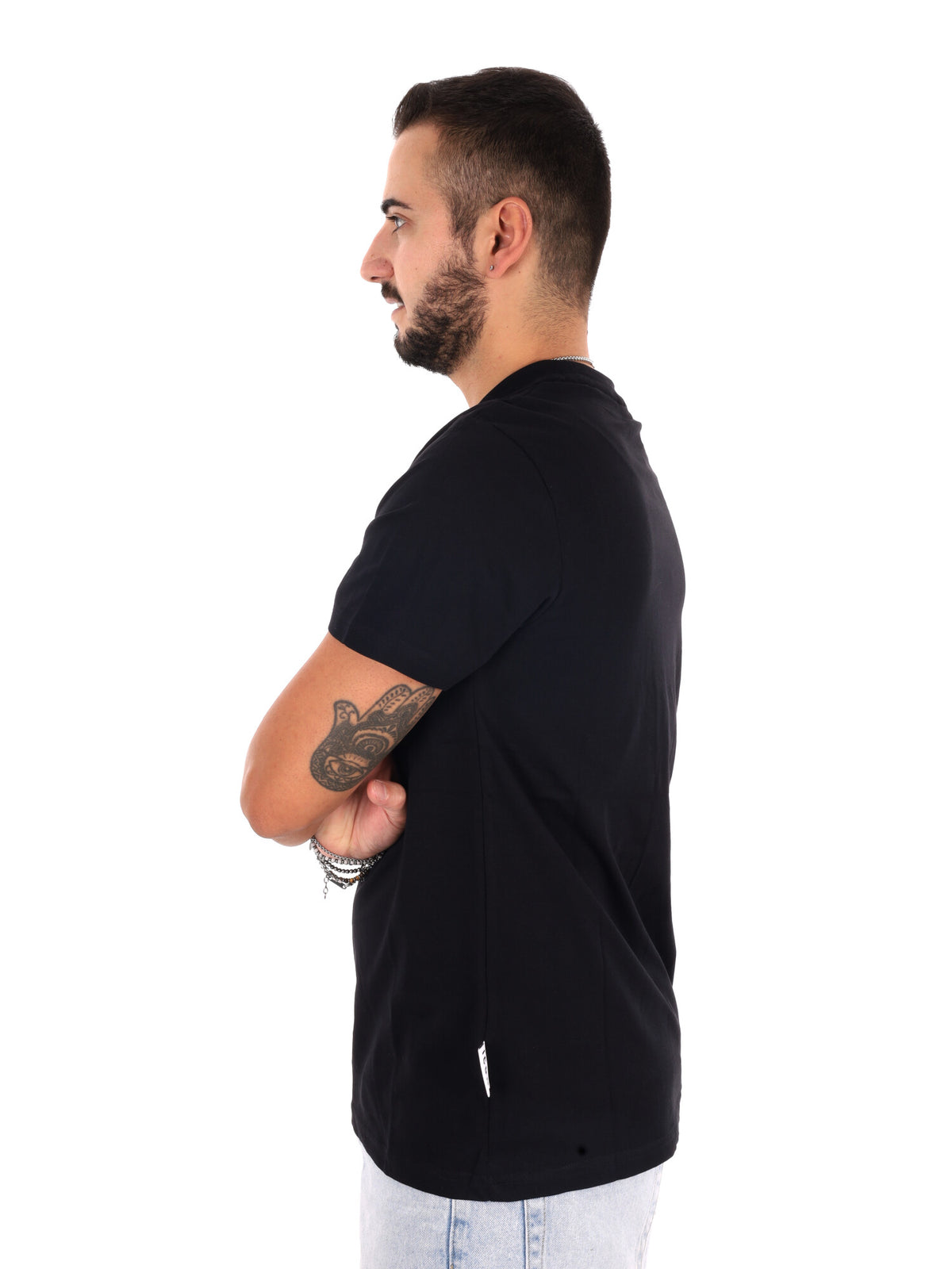 Icon IUPRET002, t-shirt da uomo nera
