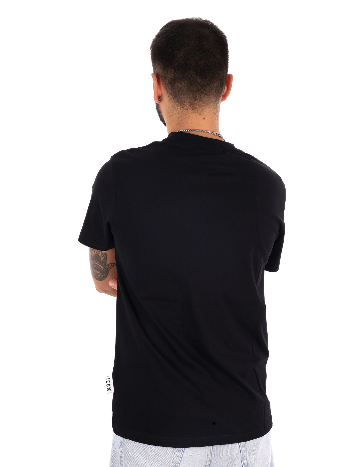 Icon IUPRET002, t-shirt da uomo nera