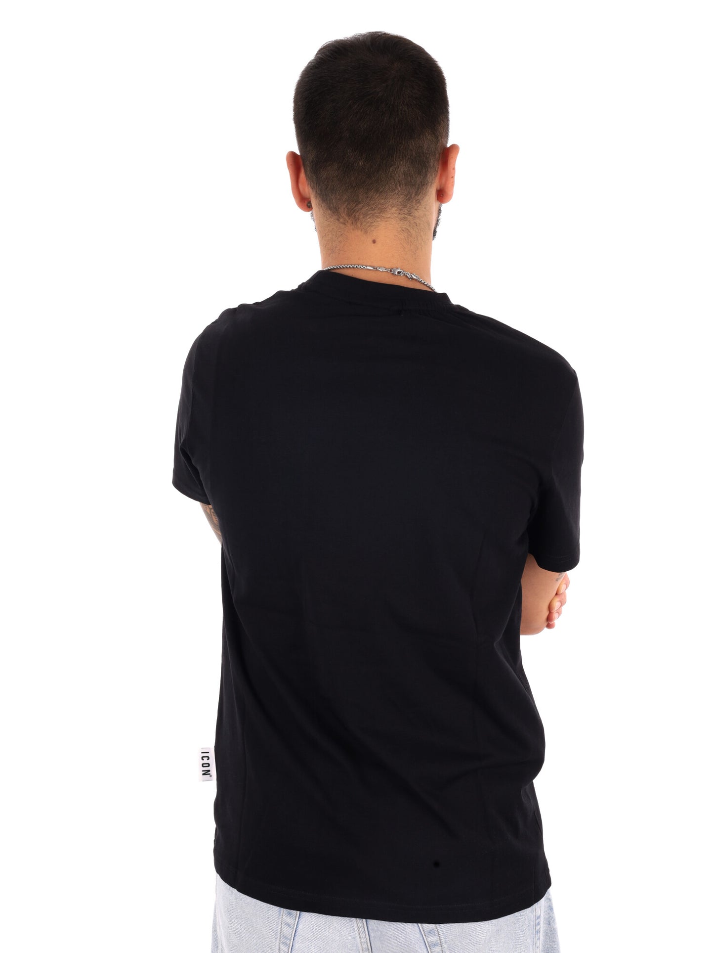 Icon IUPRET002, t-shirt da uomo nera