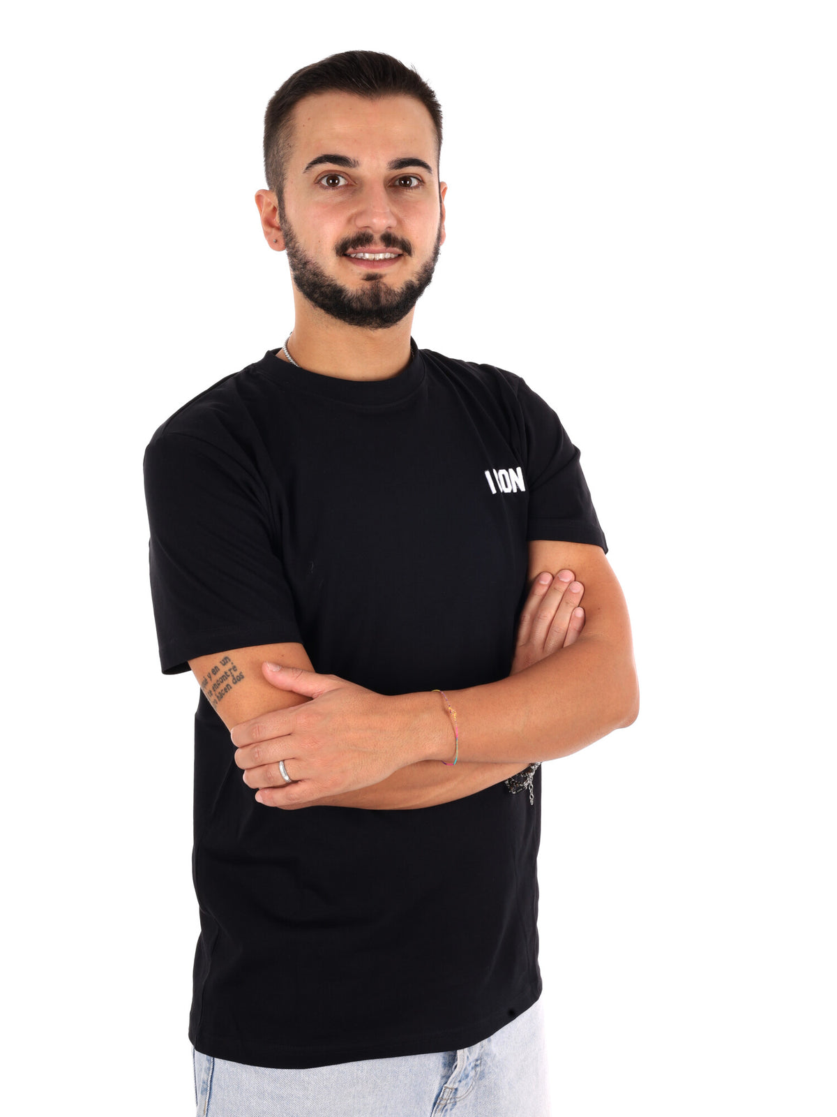 Icon IUPRET002, t-shirt da uomo nera