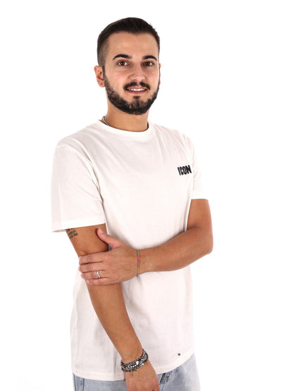 Icon IUPRET002, t-shirt da uomo panna