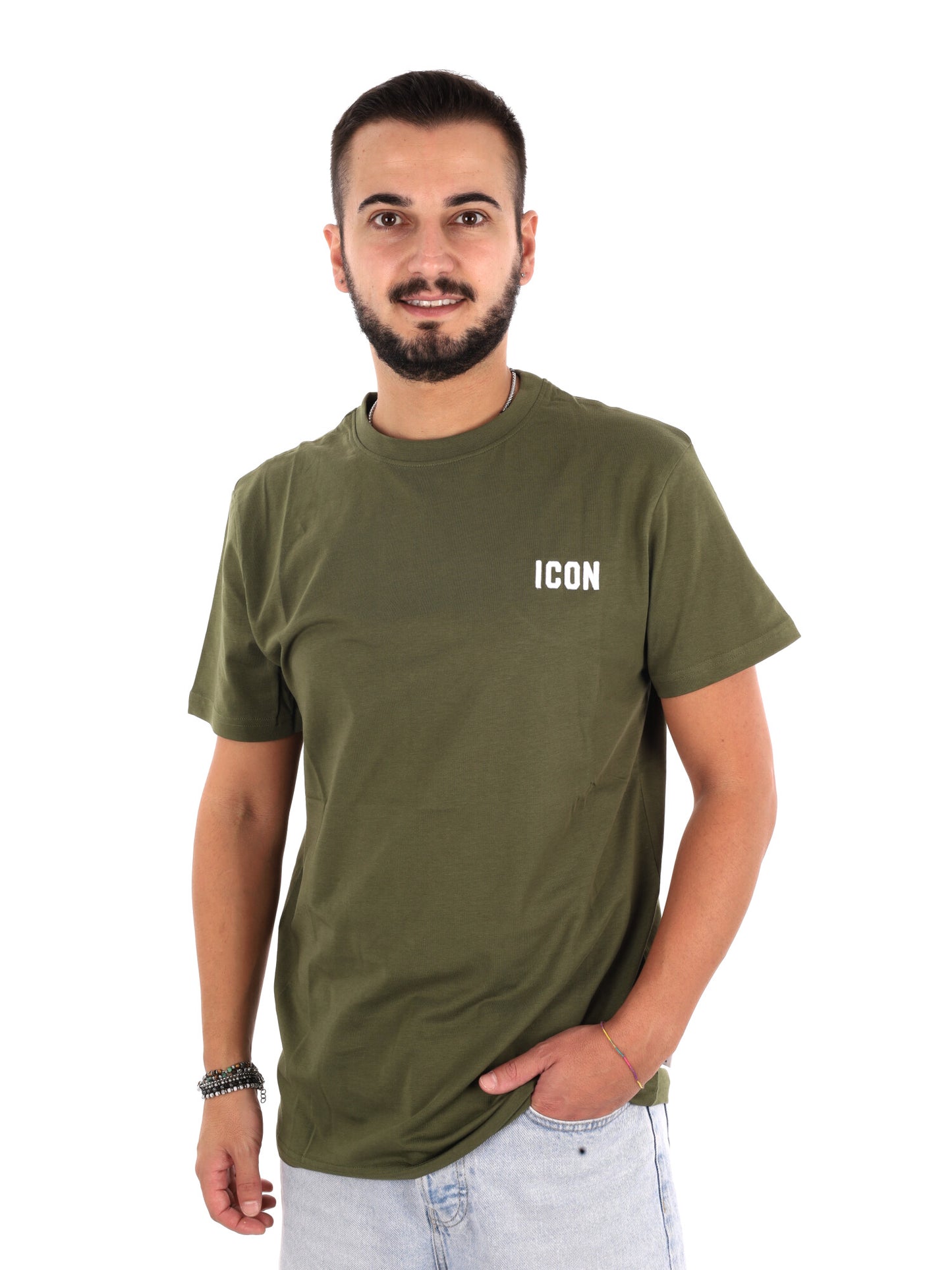 Icon IUPRET002, t-shirt maniche corte da uomo verde