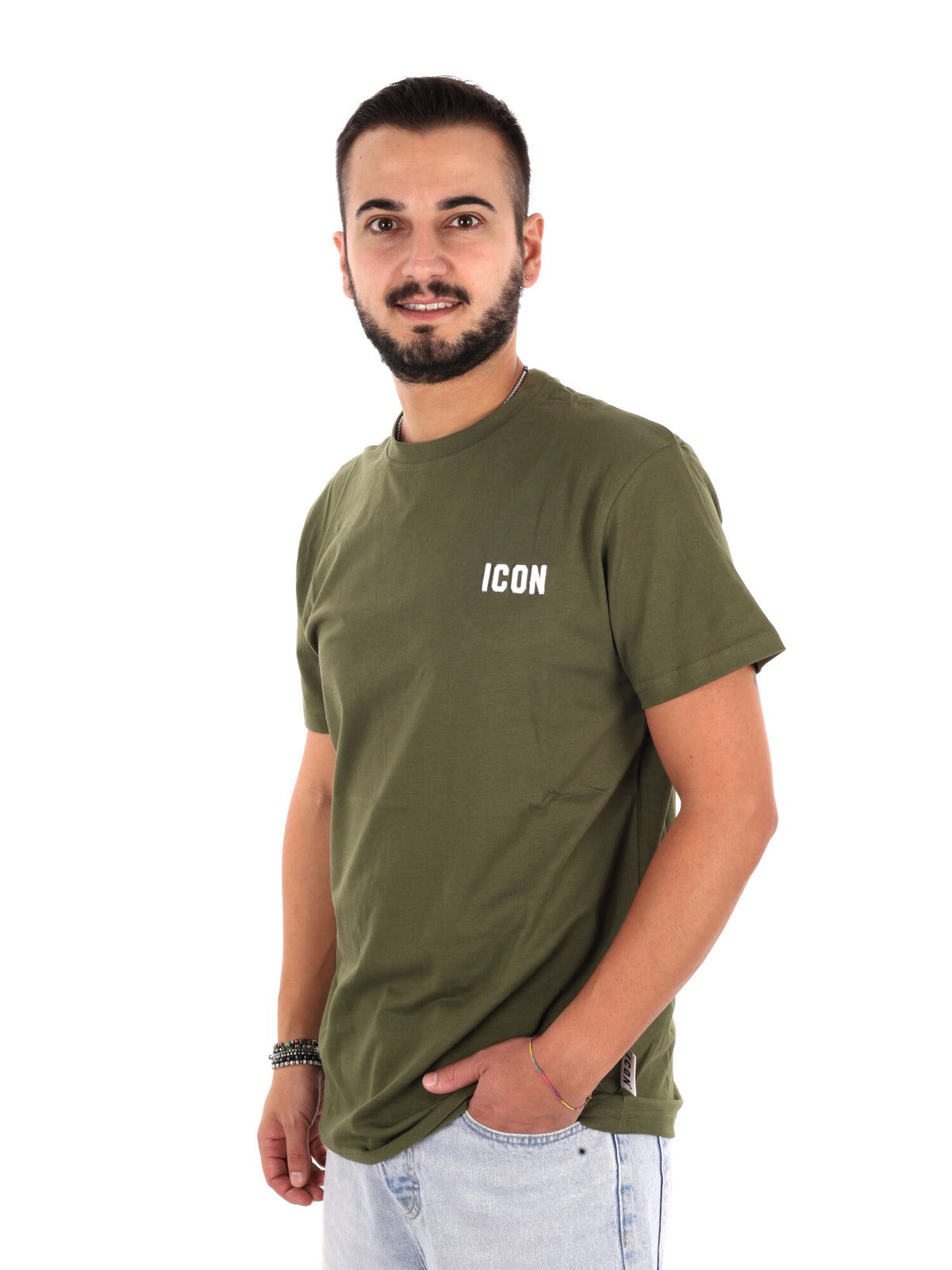 Icon IUPRET002, t-shirt maniche corte da uomo verde