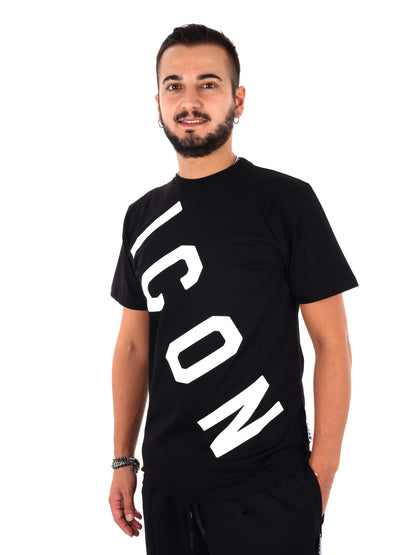 Icon IUT006C, t-shirt maniche corte da uomo nera