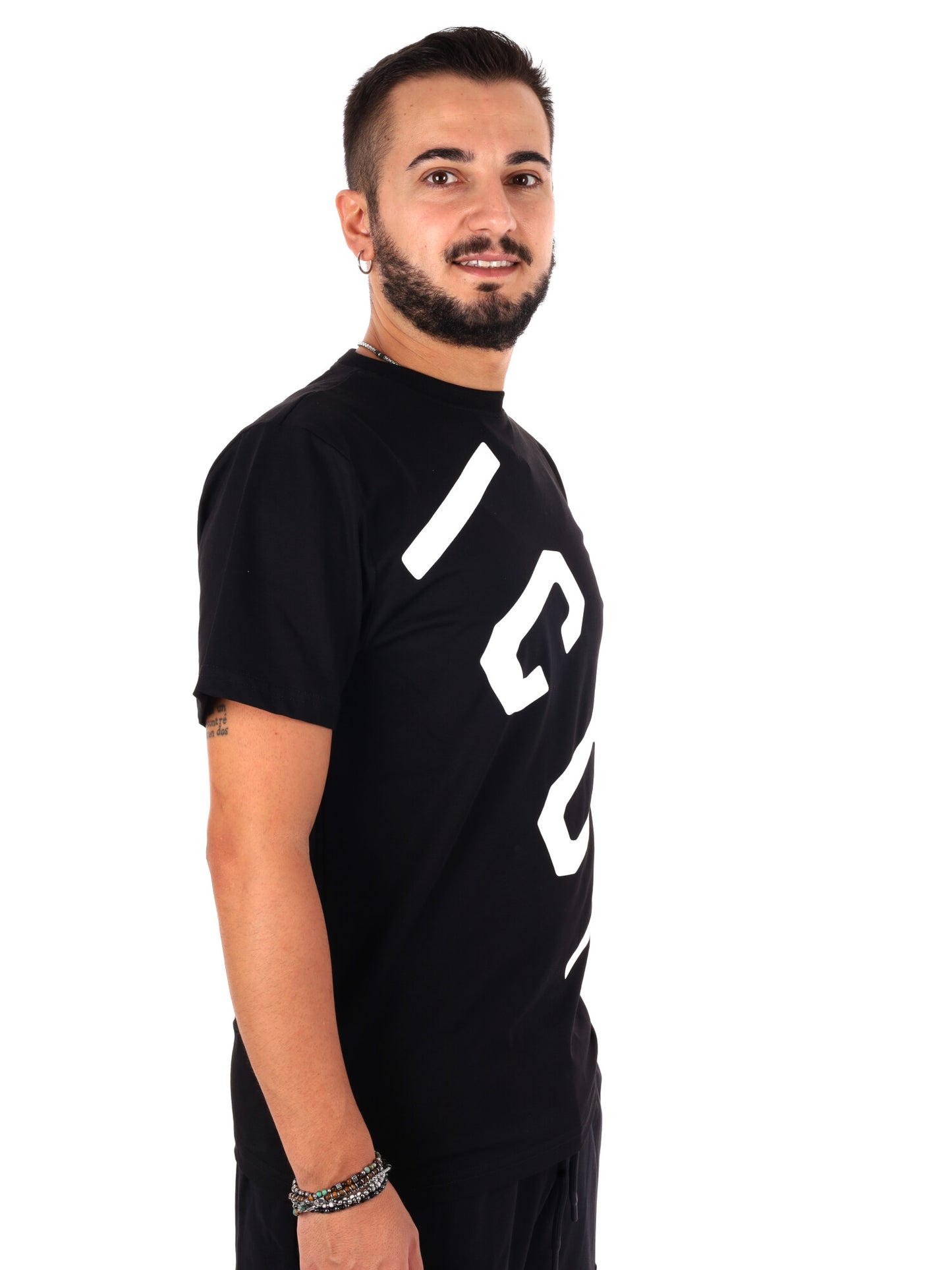 Icon IUT006C, t-shirt maniche corte da uomo nera