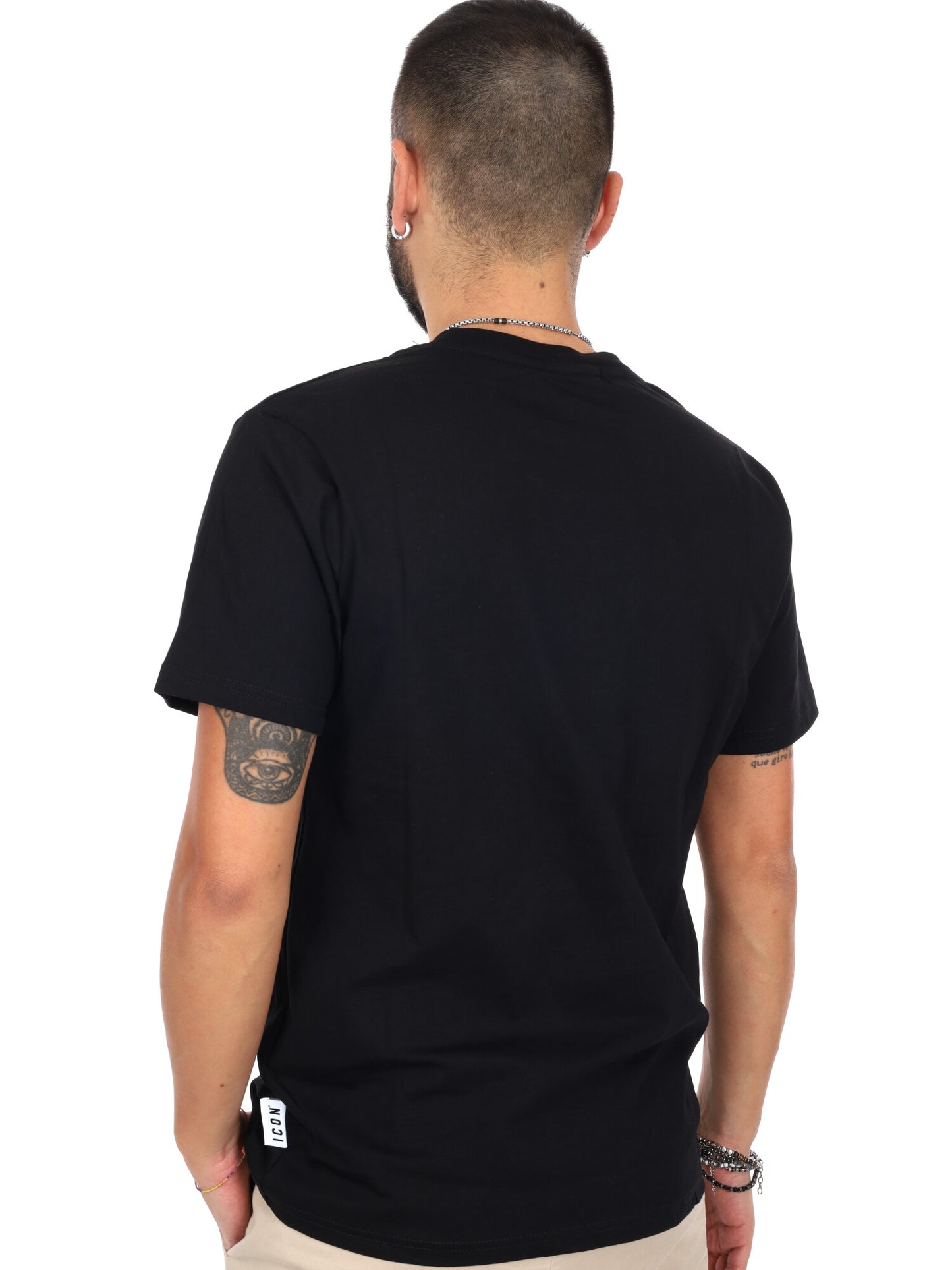 Icon IUT040 bianca e nera, t-shirt maniche corte da uomo