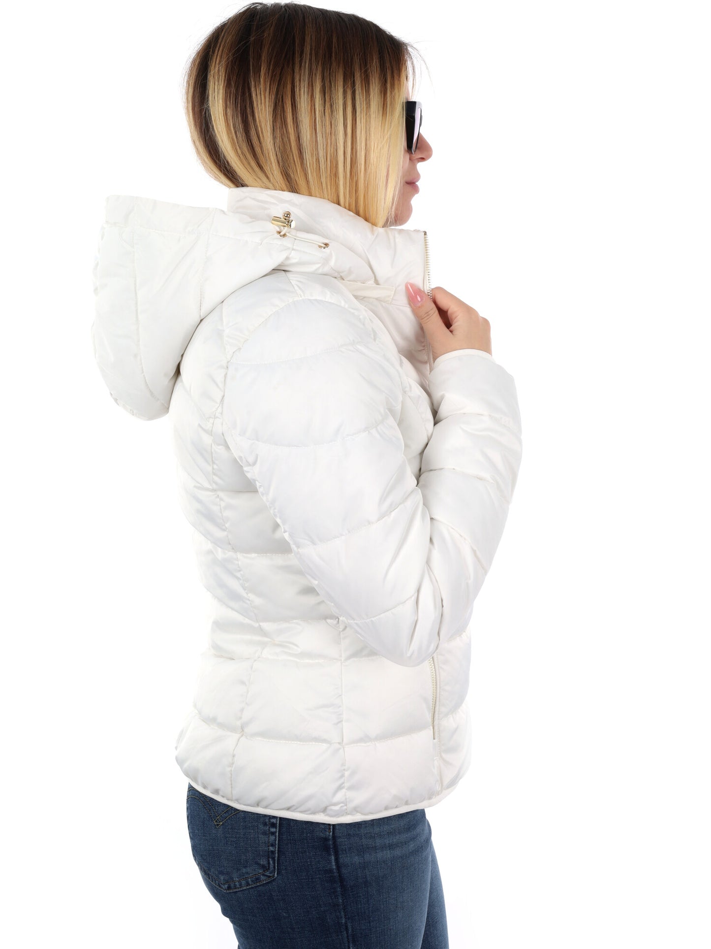 GIUBBINO CORTO TRAPUNTATO YES ZEE DA DONNA AVORIO