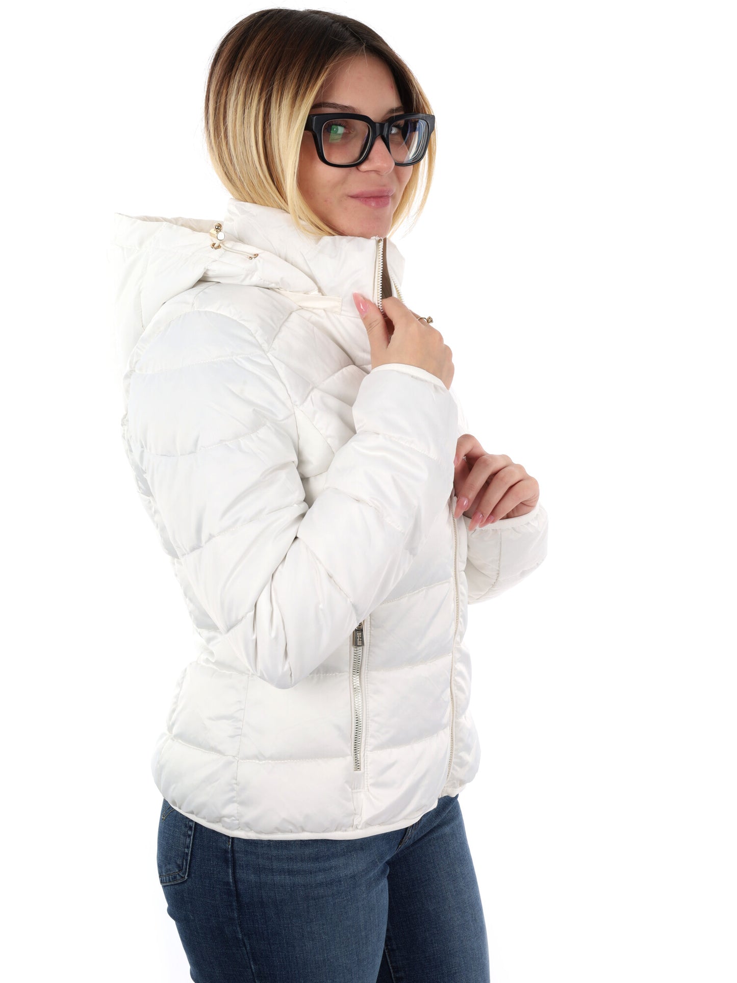 GIUBBINO CORTO TRAPUNTATO YES ZEE DA DONNA AVORIO