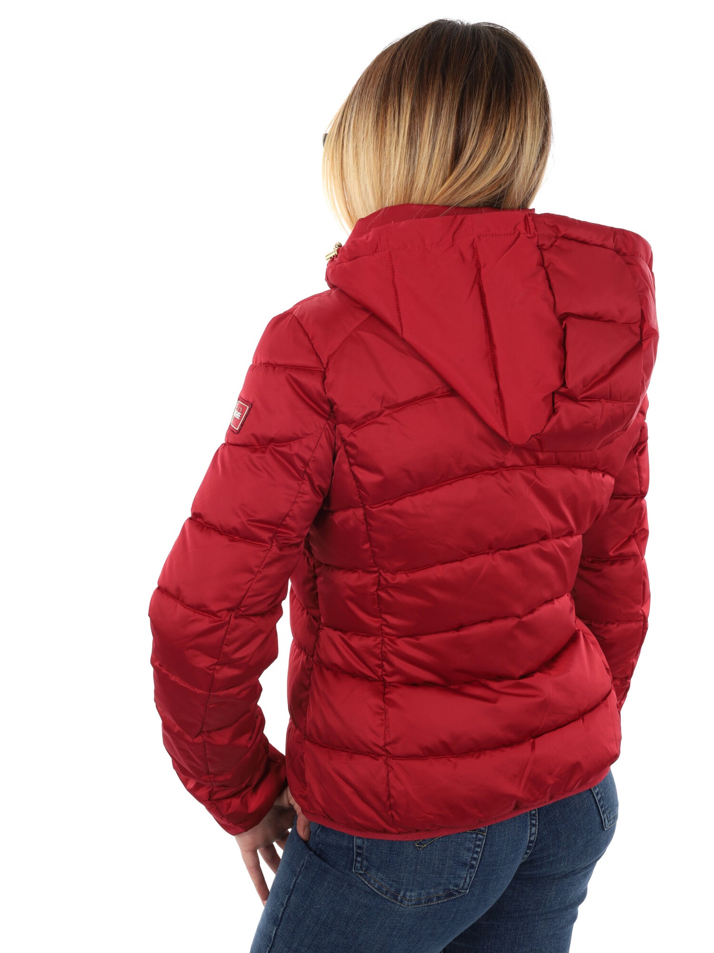 GIUBBINO CORTO TRAPUNTATO YES ZEE DA DONNA ROSSO SCURO