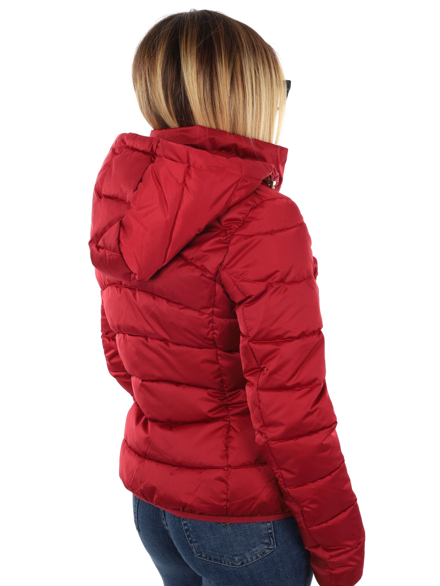 GIUBBINO CORTO TRAPUNTATO YES ZEE DA DONNA ROSSO SCURO