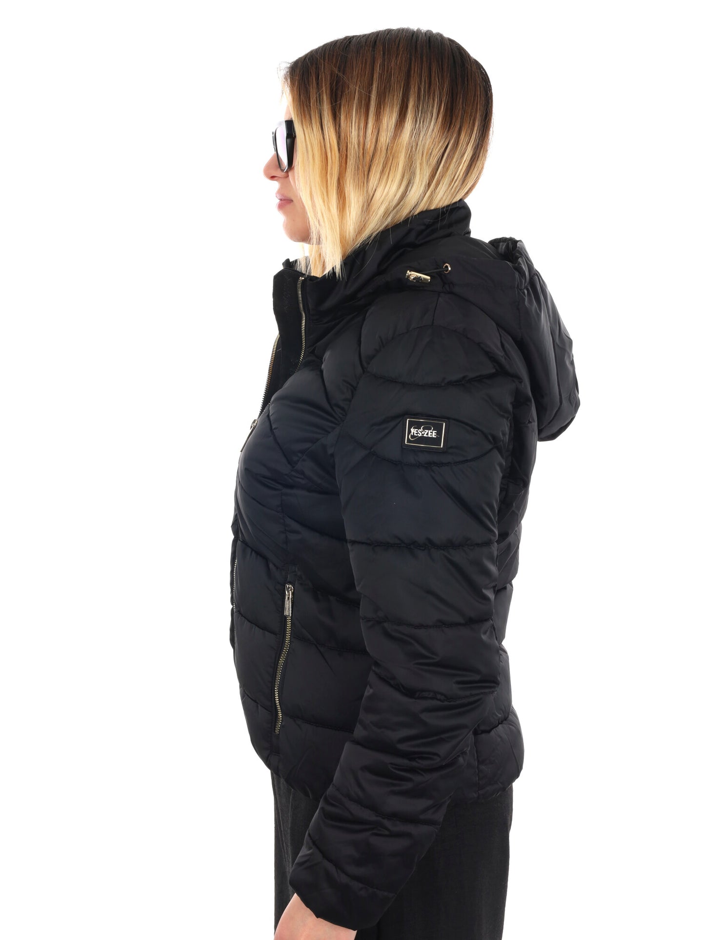 GIUBBINO CORTO TRAPUNTATO YES ZEE DA DONNA NERO