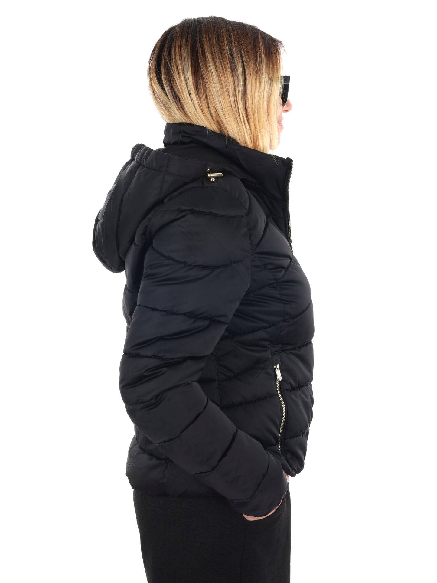 GIUBBINO CORTO TRAPUNTATO YES ZEE DA DONNA NERO