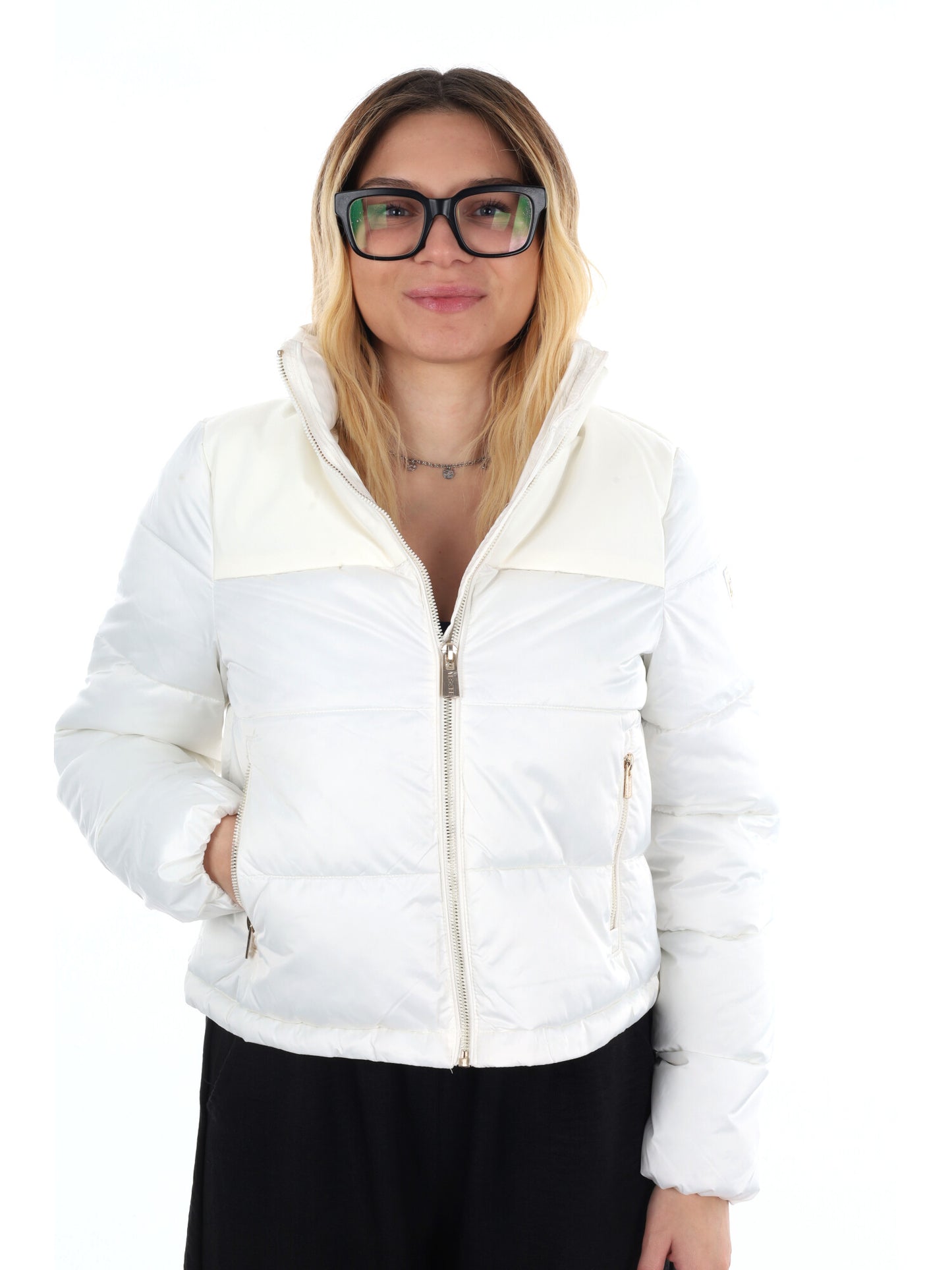 GIUBBINO CROP YES ZEE DA DONNA BIANCO