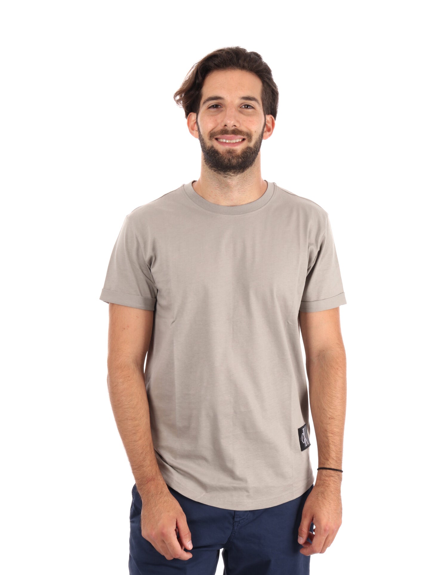 T-SHIRT CLASSIC CALVIN KLEIN JEANS DA UOMO BEIGE