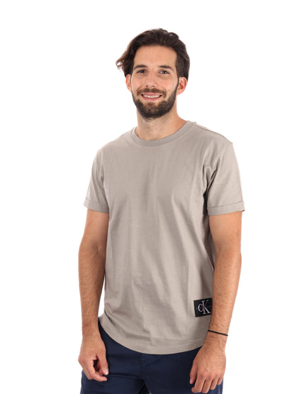 T-SHIRT CLASSIC CALVIN KLEIN JEANS DA UOMO BEIGE