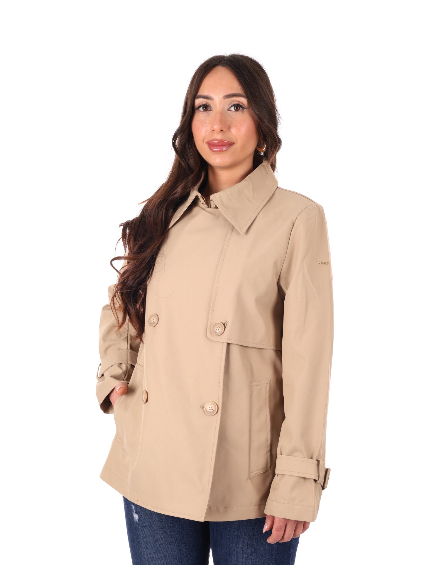Yes-Zee trench beige donna per la primavera-estate
