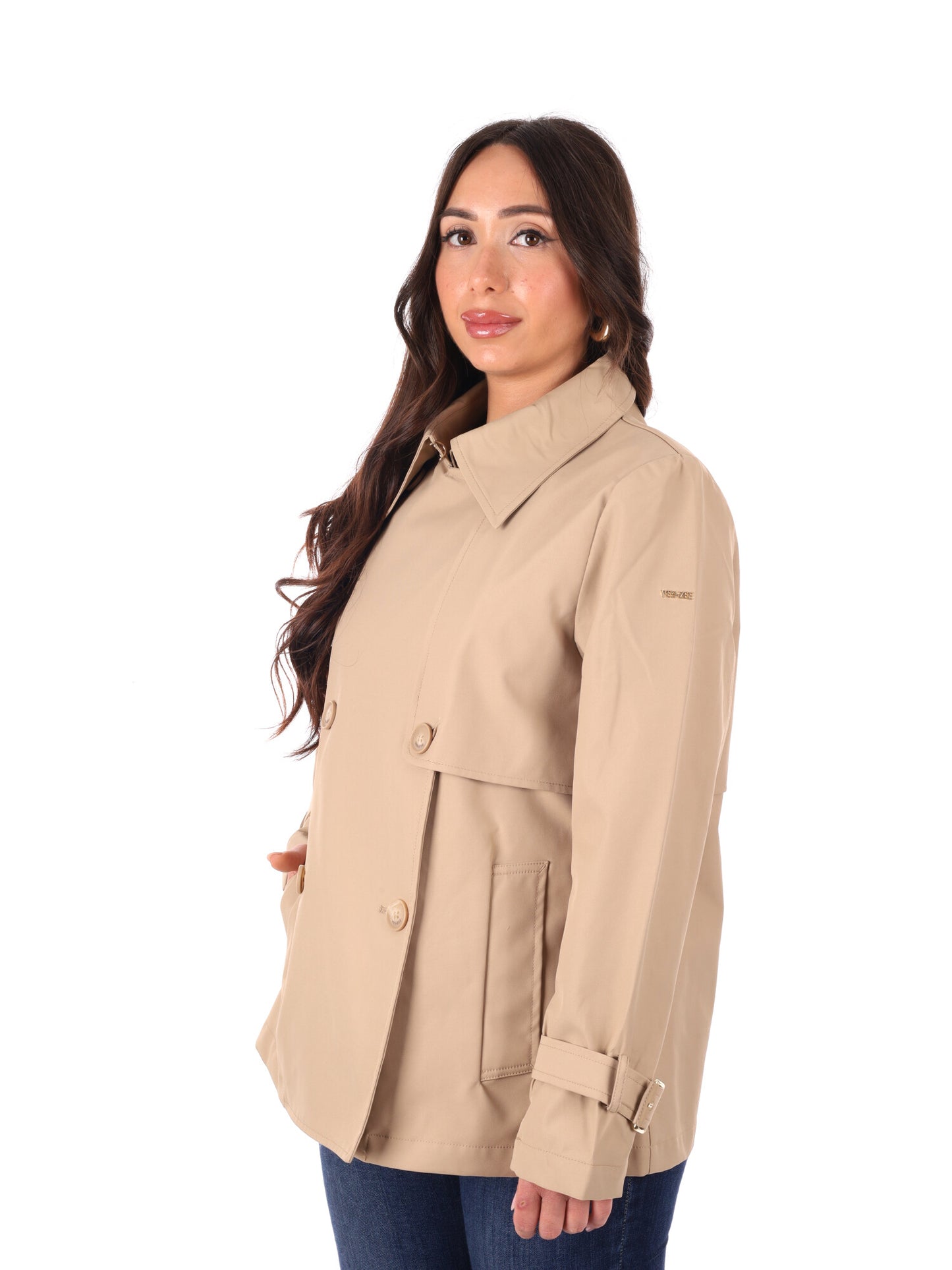 Yes-Zee trench beige donna per la primavera-estate