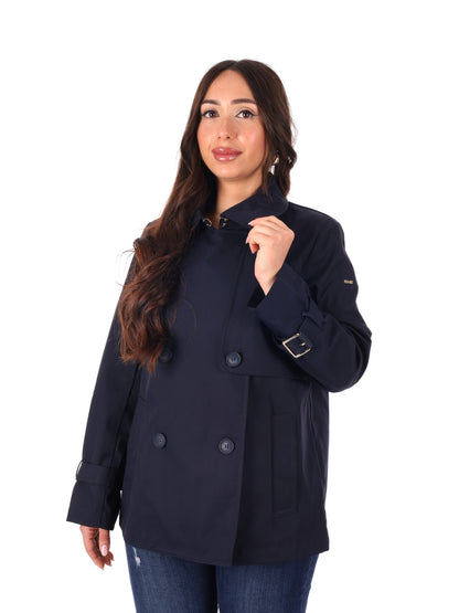 Yes-Zee trench donna blu per la primavera-estate
