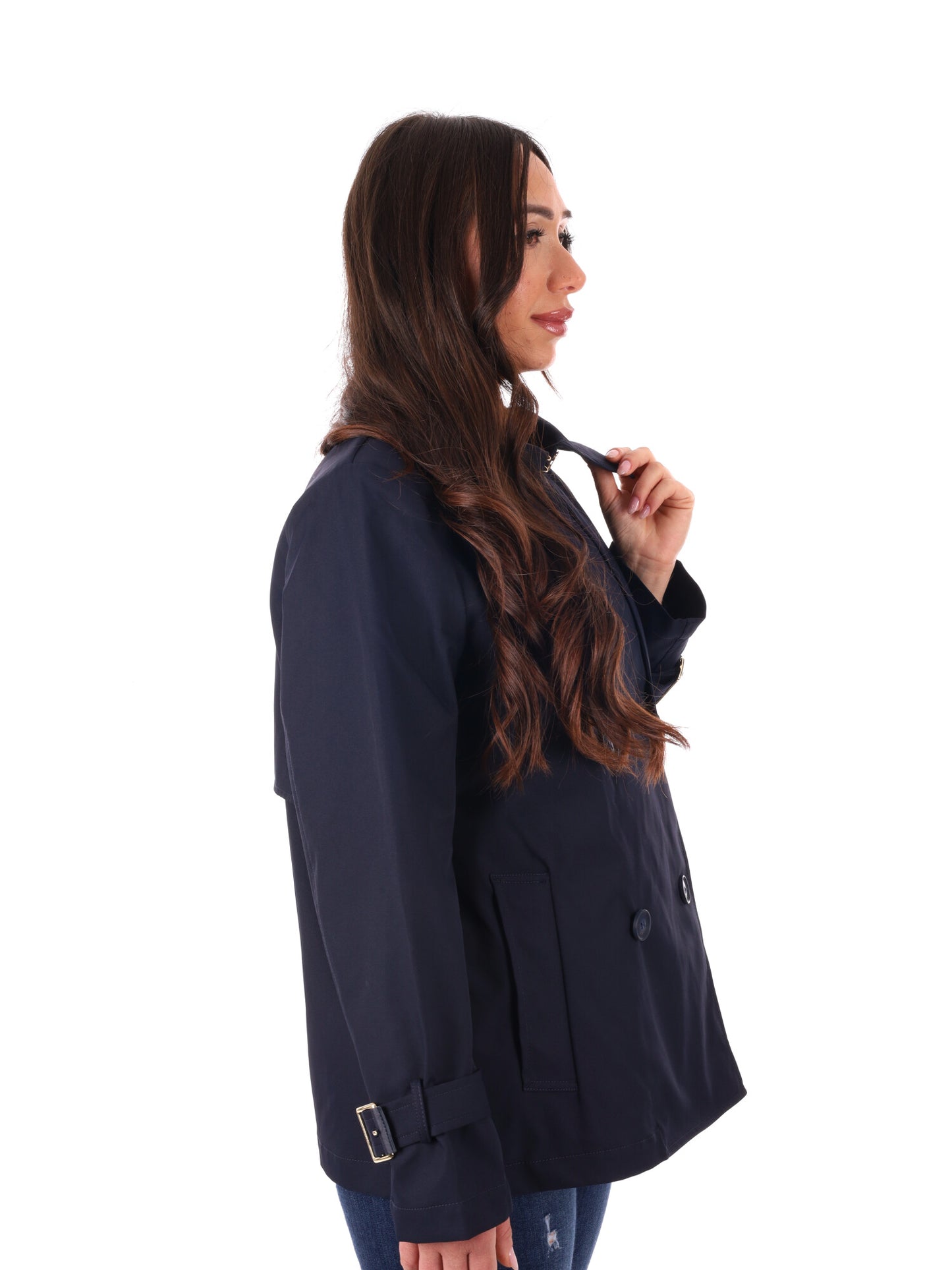 Yes-Zee trench donna blu per la primavera-estate