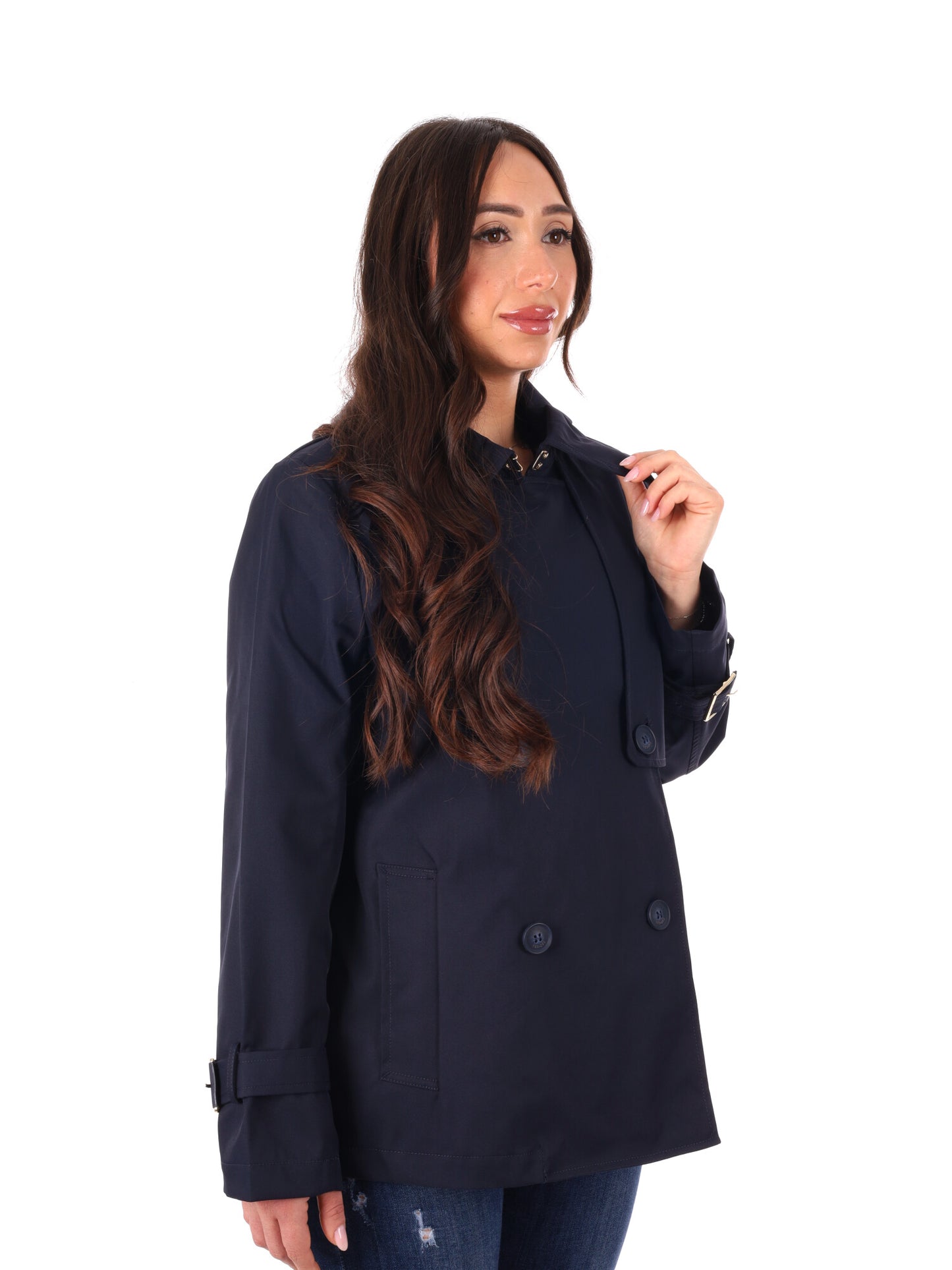 Yes-Zee trench donna blu per la primavera-estate