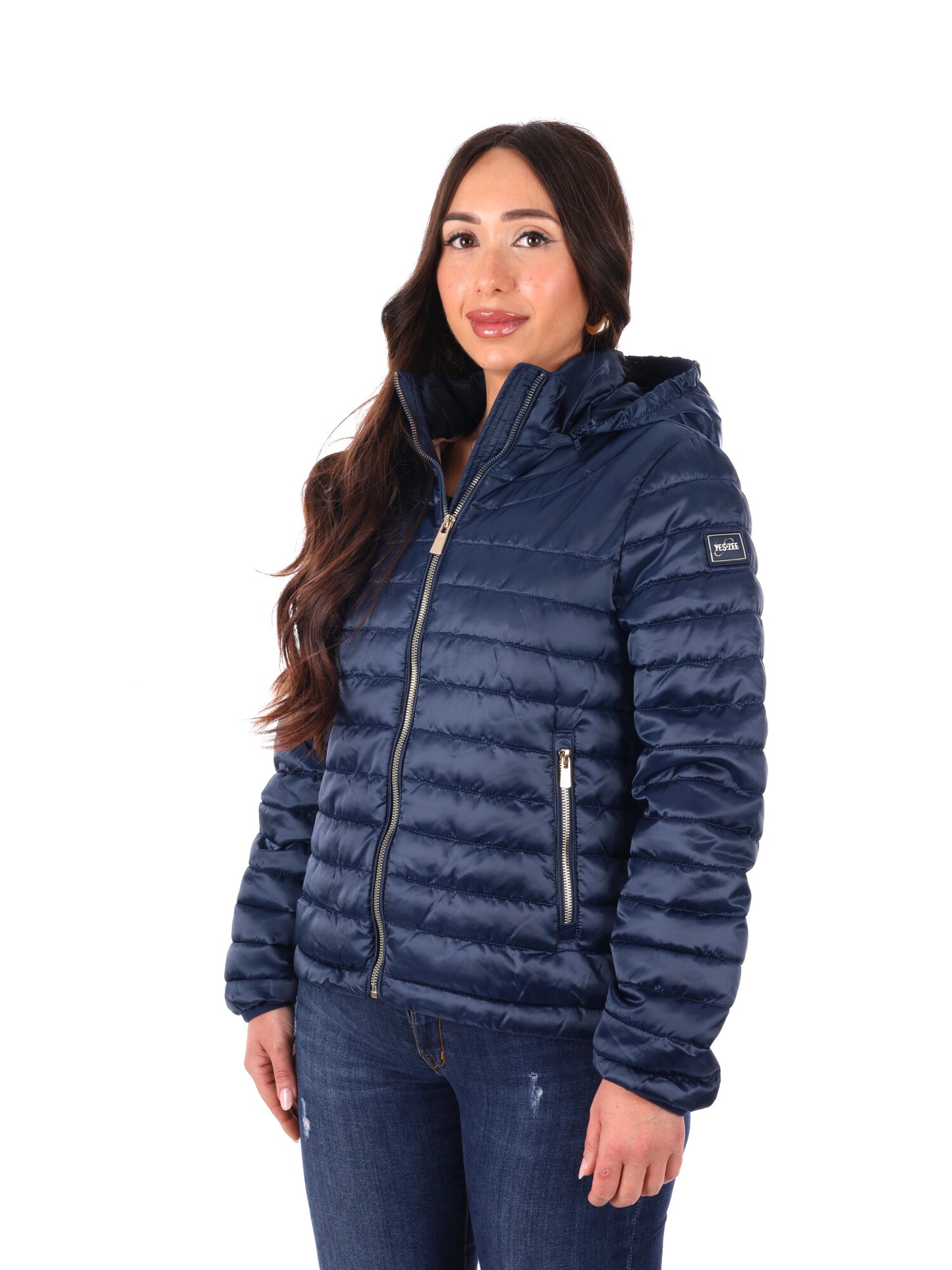Yes-Zee giubbino donna blu perfetto per la primavera-estate