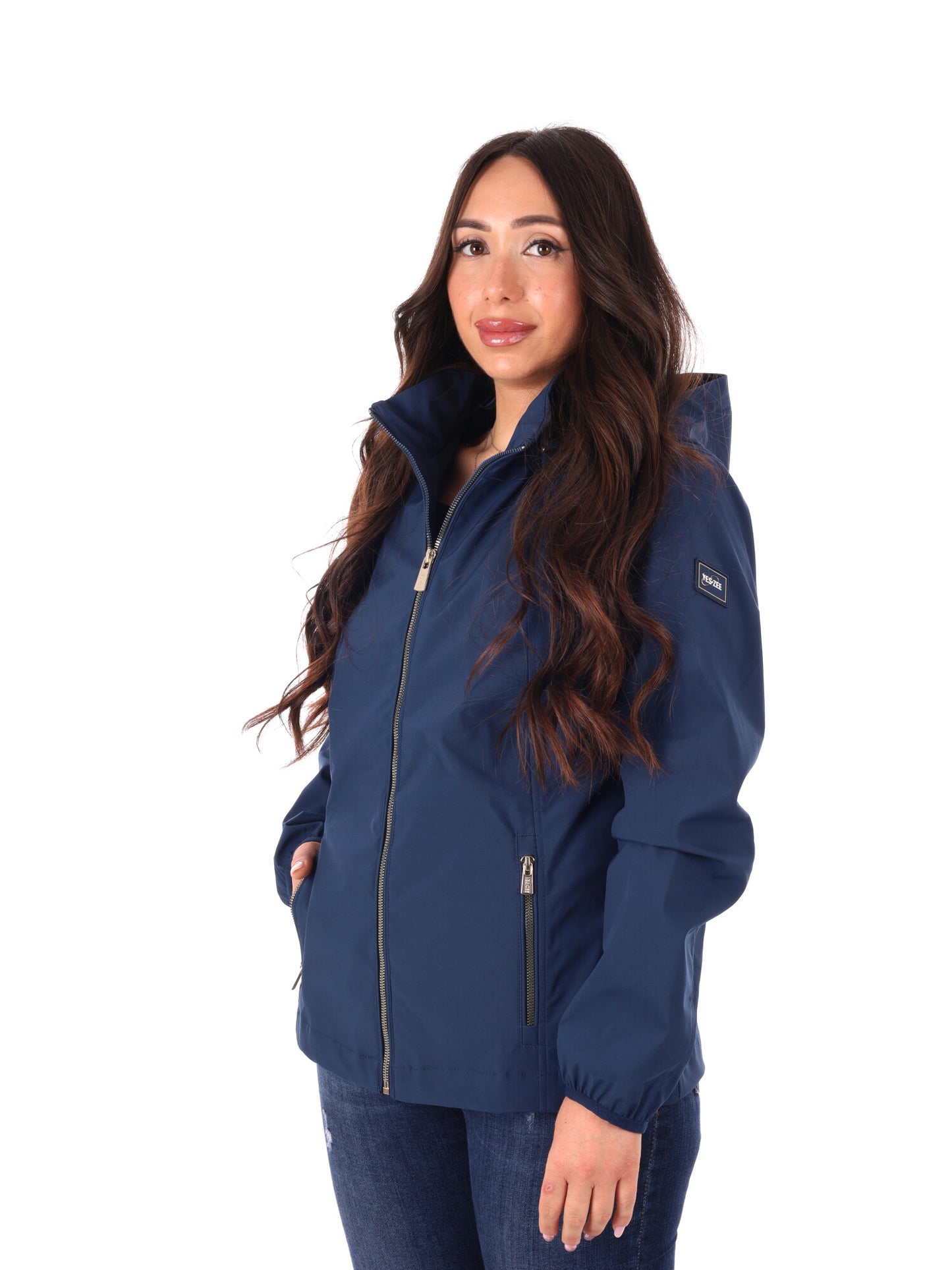 Yes-Zee giubbotto donna blu per primavera-estate