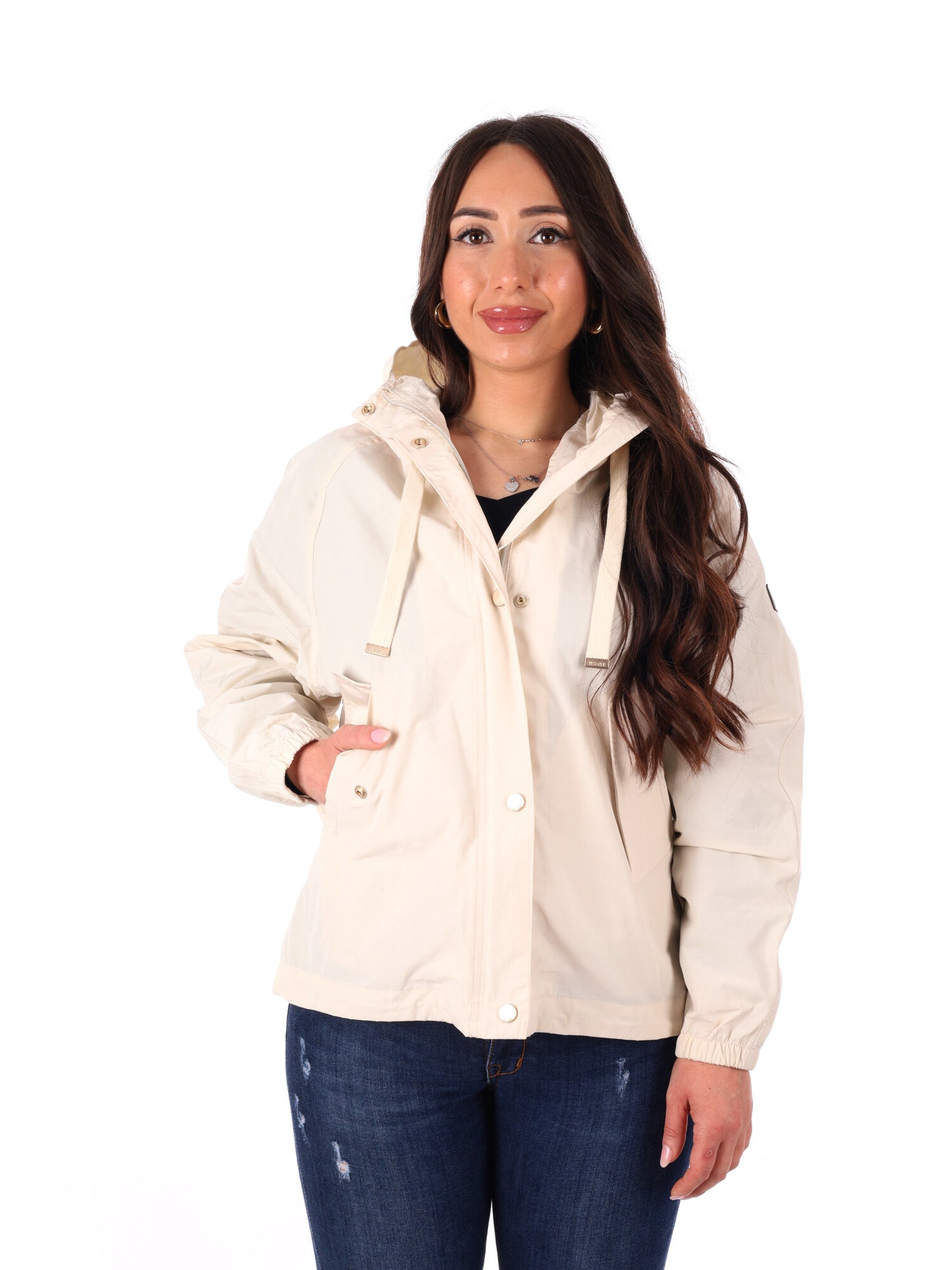 Yes-Zee giubbotto donna beige per primavera-estate