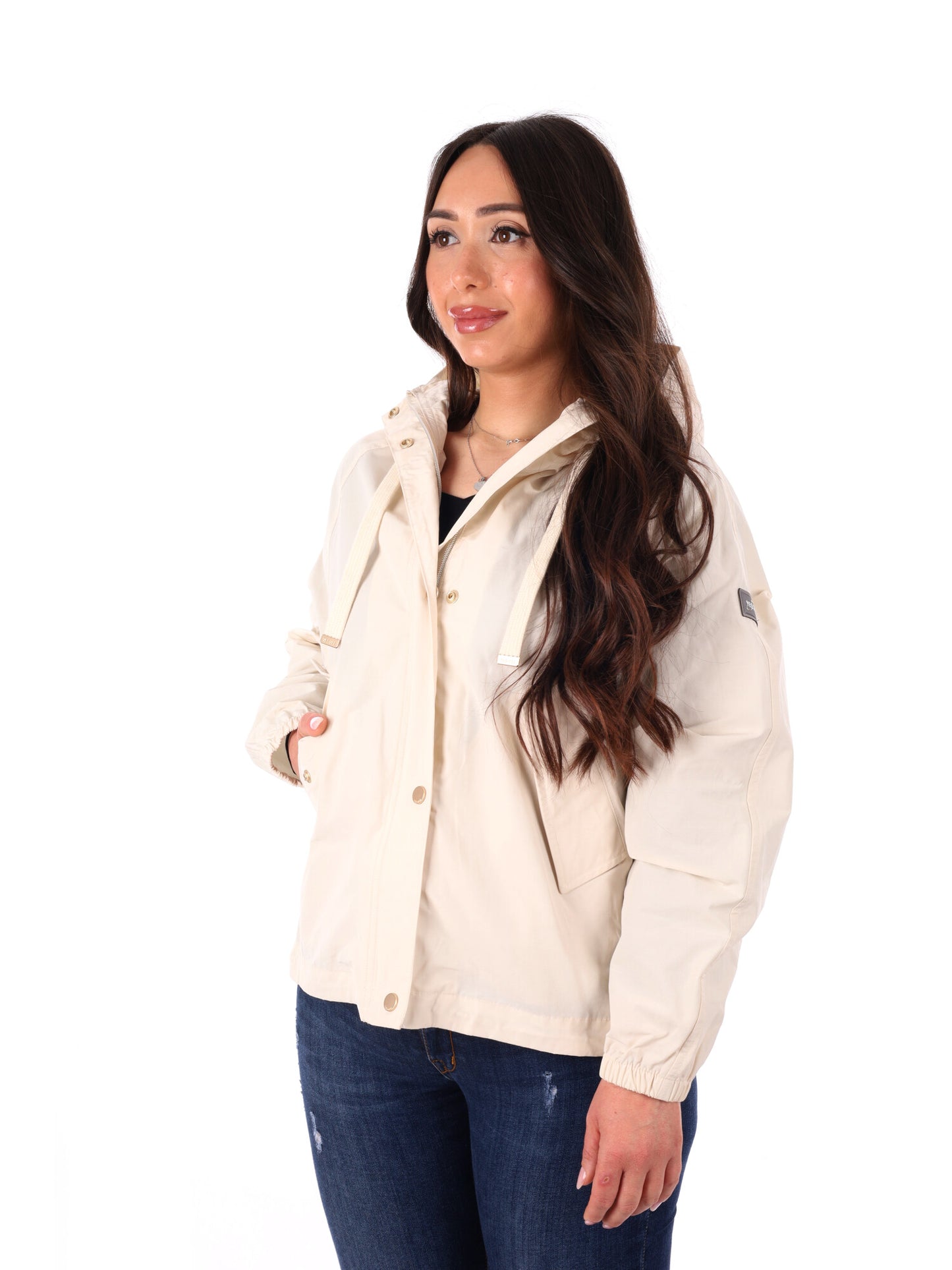 Yes-Zee giubbotto donna beige per primavera-estate