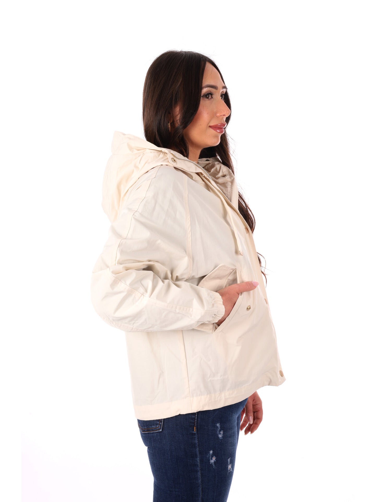 Yes-Zee giubbotto donna beige per primavera-estate
